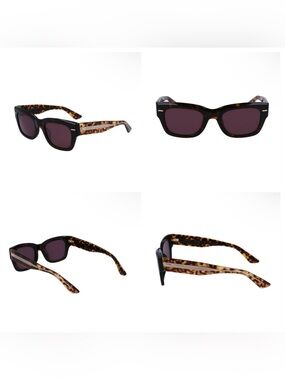Calvin Klein Tortoiseshell Sunglasses with Dark Plum Lenses